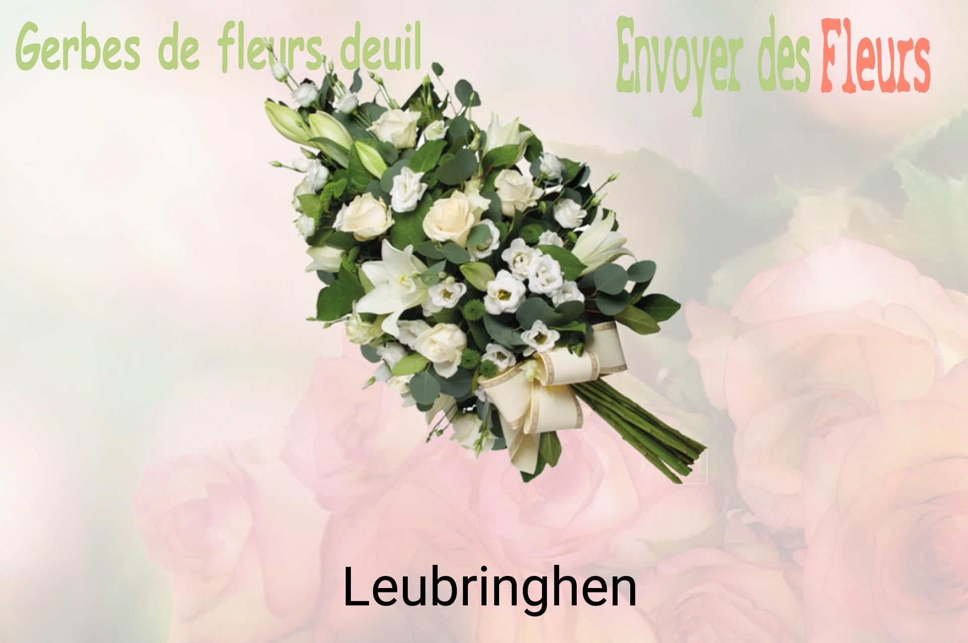 Gerbe de fleurs de deuil livrée à Leubringhen